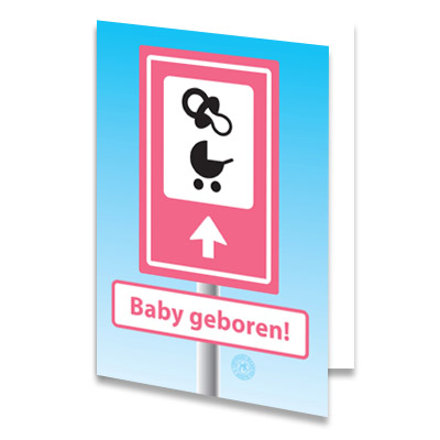 gefeliciteerd geboorte dochter verkeersbord