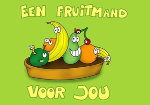 Beterschapskaart fruit fruitmand groen