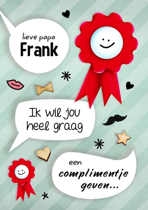 Complimentenkaart voor vaderdag