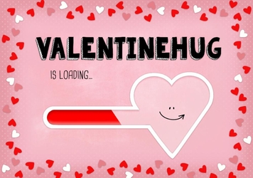 Valentijnskaart hug pink