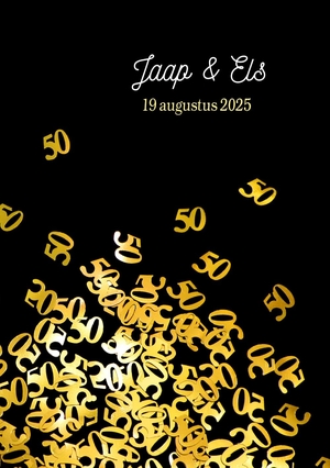 50 jaar goud jubileum confetti 