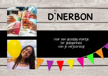 dinerbon tegoed verjaardag  