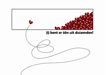 Complimentkaart jij bent er één uit duizenden