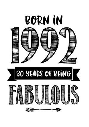 Verjaardagskaart born in 1991 30 years of being fabulous