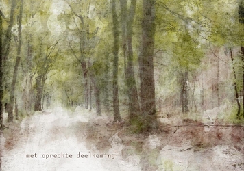 Met oprechte deelneming aquarel bos