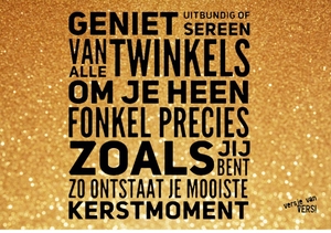 kerstkaarten - versjevanvers fonkelglitter