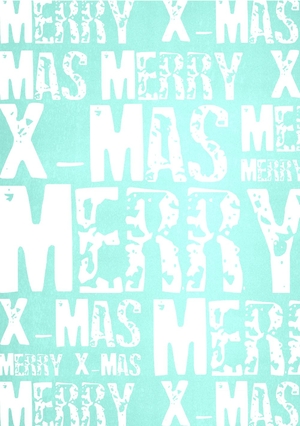 Kerstkaart merry x-mas mint