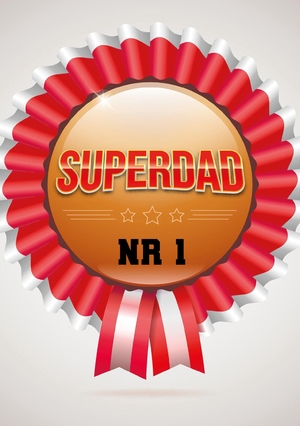 Vaderdagkaart met button superdad NR1