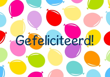 Gefeliciteerd gekleurde ballonen