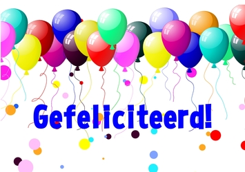 Gefeliciteerd ballonnen gekleurd