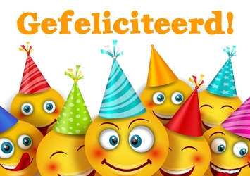 Emoties kaart gefeliciteerd