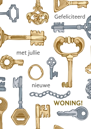 nieuwe woning sleutels zilver en goud