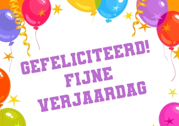 fijne verjaardag ballonnen