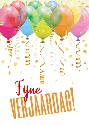 Fijne verjaardag ballonen