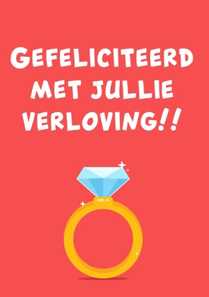 Verloving felicitatiekaart