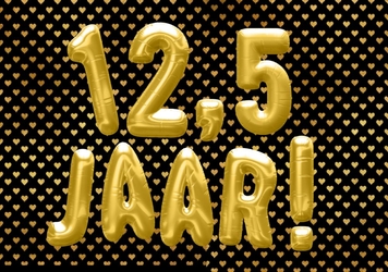 12,5 jaar gouden balonnen