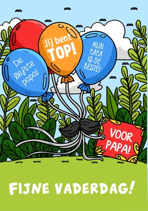 Tros ballonnen met snor