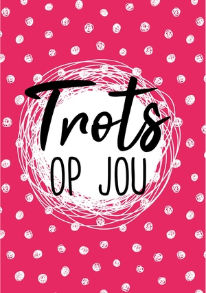 Compliment kaart trots op jou roze 