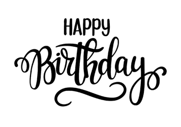 Verjaardagskaart happy birthday typografisch