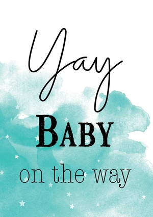 Felicitatiekaart - Yay Baby on the way