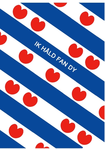 Liefdeskaart friesland vlag frysk kaartsje