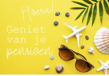 Pensioen felicitatie tropsiche vakantie