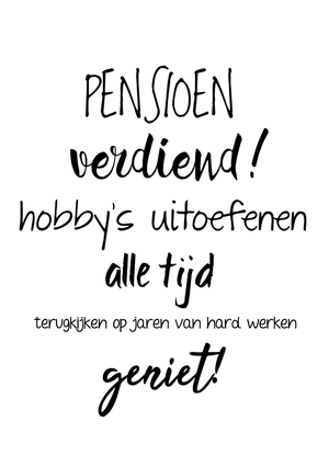 Pensioen typografie