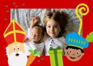 Sinterklaaskaart kader met eigen foto