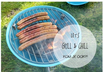 Uitnodigingskaart lets grill & chill