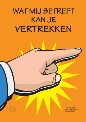 Vakantie kaart vertrekken wijzen