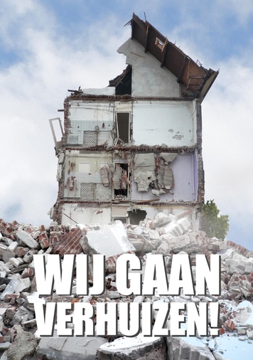 Verhuiskaart wij gaan verhuizen! enkel