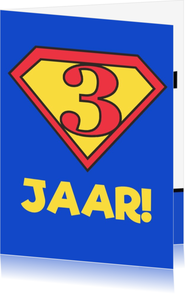 Wonderbaarlijk Verjaardagskaart 3 jaar superman mak17063002v | Kaartjeposten.nl DG-86