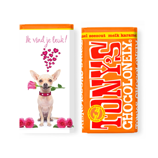 Tony Chocolonely  funny dog valentijn roos