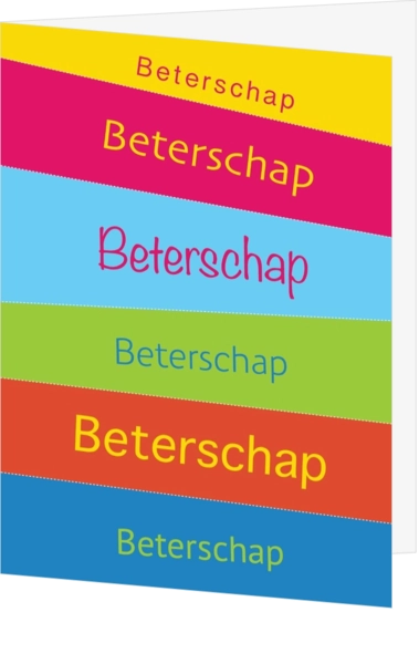 Beterschapskaart beterschap kleur vrolijk