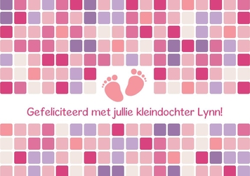 Gefeliciteerd met jullie kleindochter babyvoetjes