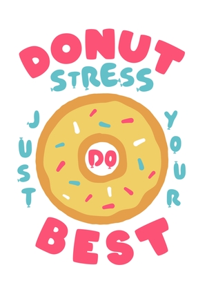 Succes kaart donut stress