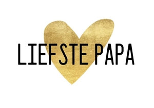 Liefdeskaart goud hart papa